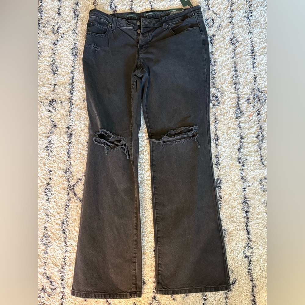 Wild Fable Black Distressed Flare Jeans